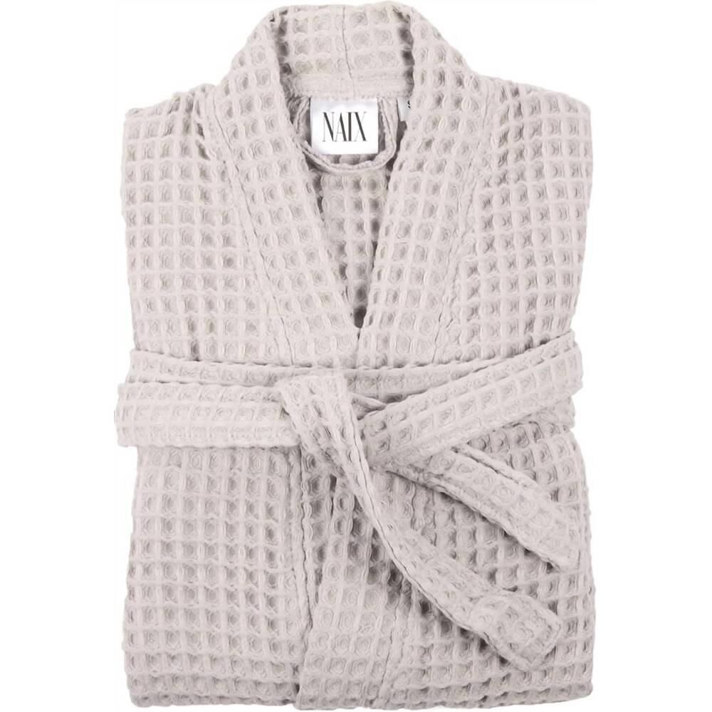 NEW NAIX unisex shkoder cotton waffle robe in stone